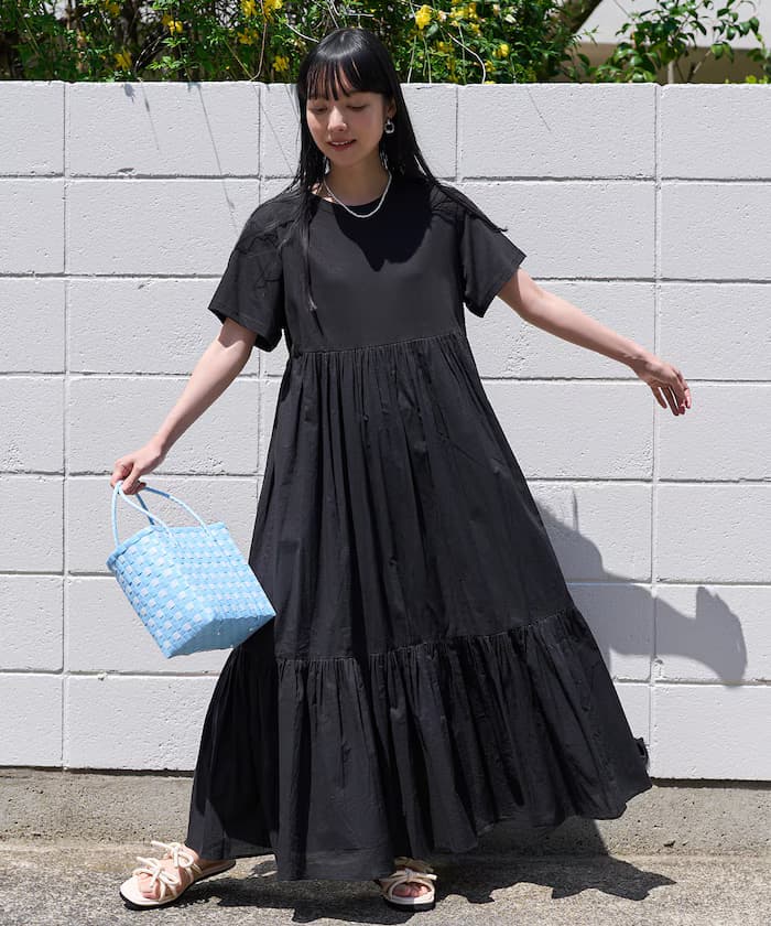 インド ドッキング T恤連身裙