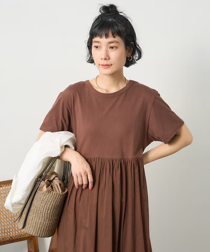 インド ドッキング T恤連身裙