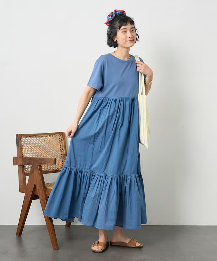 インド ドッキング T恤連身裙