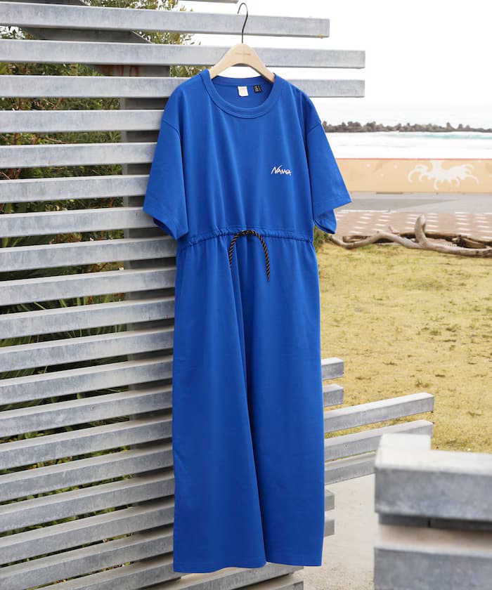 別注腰部束繩剪裁連身裙