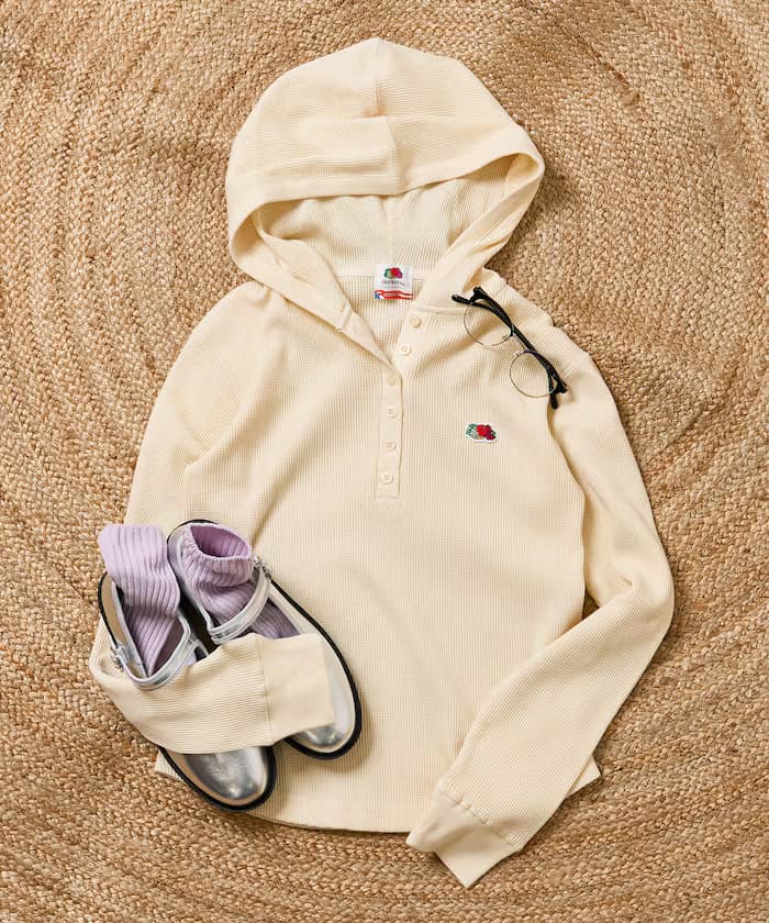 別注 FRUIT OF THE LOOM × FREAK'S STORE 華夫格亨利連帽衫