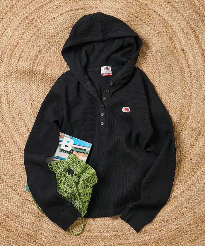 別注 FRUIT OF THE LOOM × FREAK'S STORE 華夫格亨利連帽衫