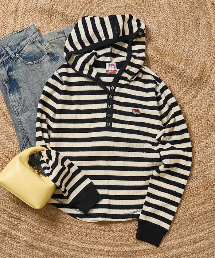 別注 FRUIT OF THE LOOM × FREAK'S STORE 華夫格亨利連帽衫