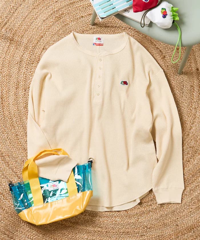 別注 華夫格亨利長袖T恤