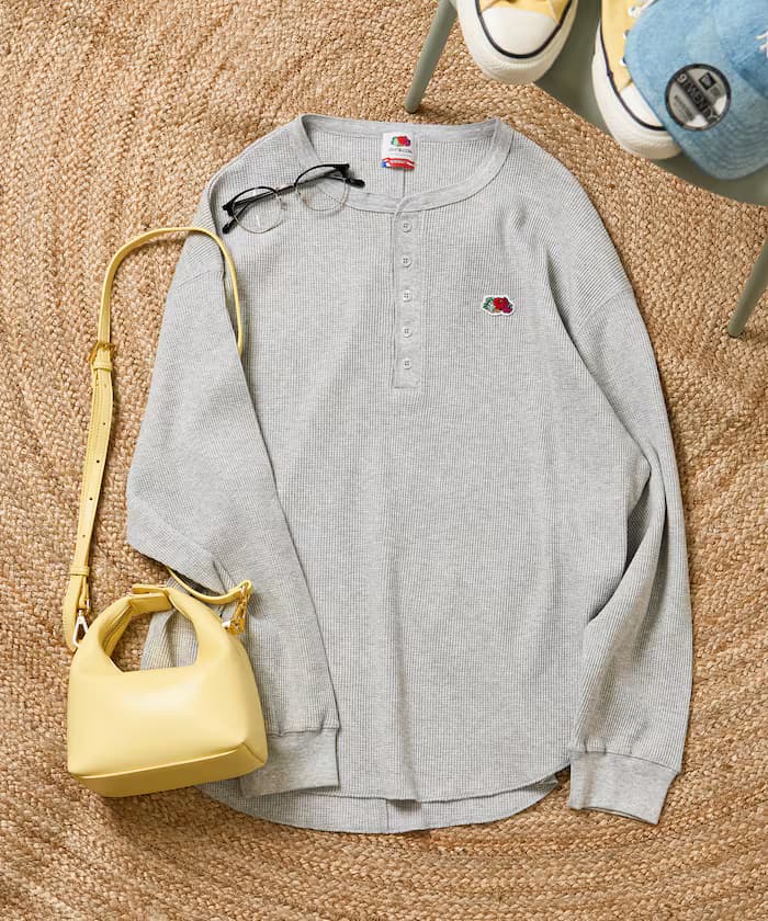 別注 華夫格亨利長袖T恤