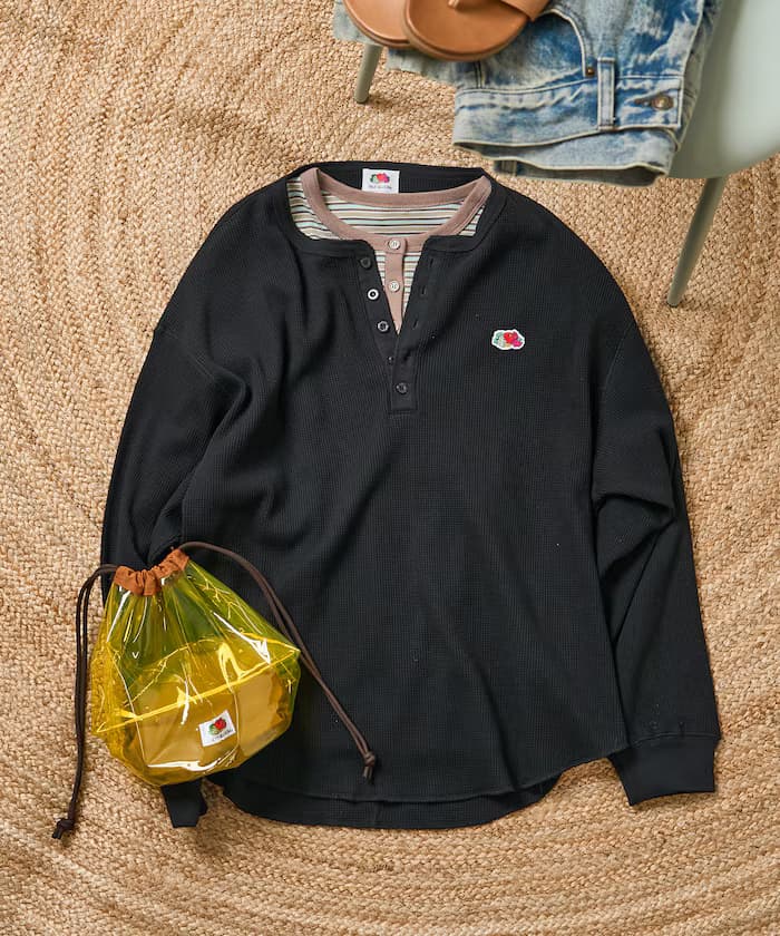 別注 華夫格亨利長袖T恤