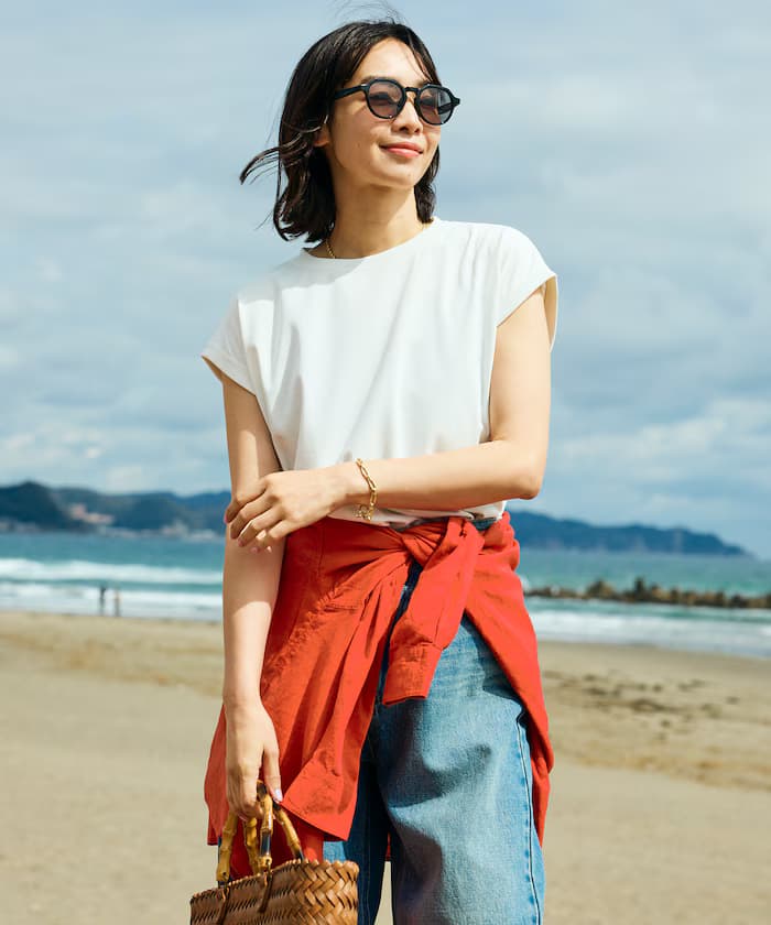 接觸冷感/UV AIRDRY HIGHCOOL 法式短袖T恤