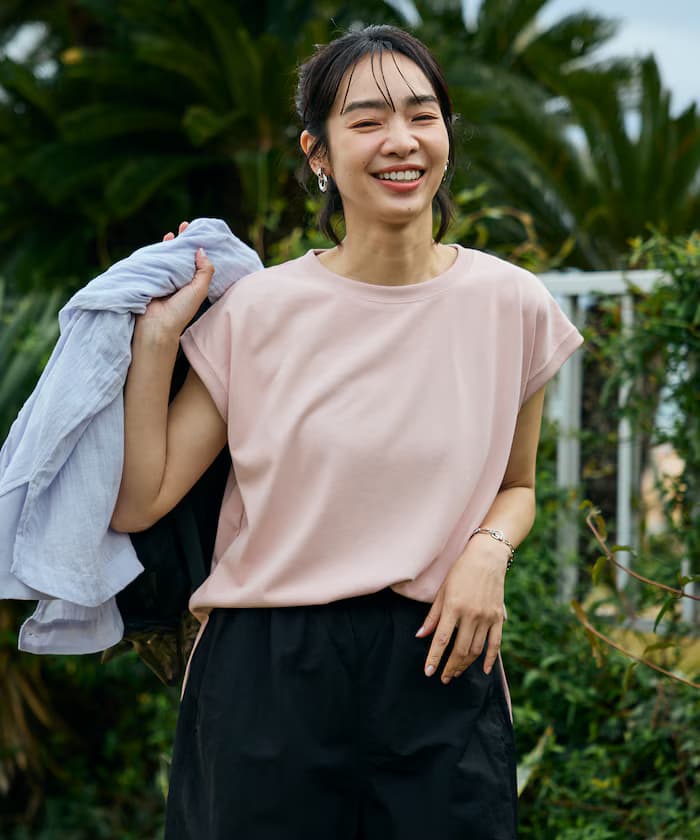 接觸冷感/UV AIRDRY HIGHCOOL 法式短袖T恤