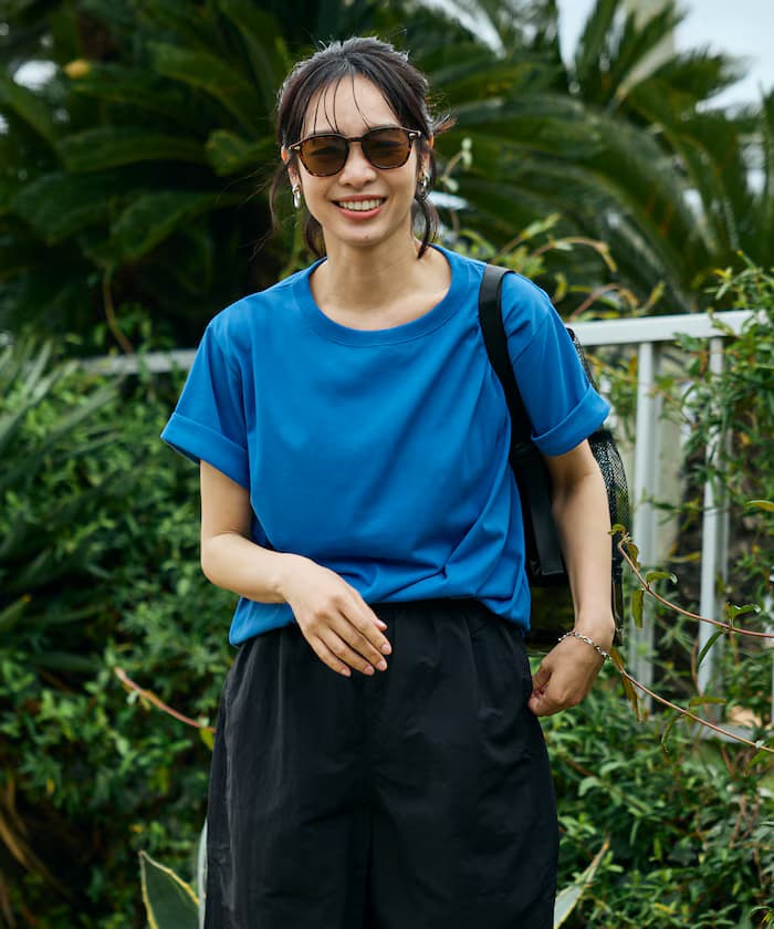 接觸冷感/UV AIRDRY HIGHCOOL 摺邊T恤