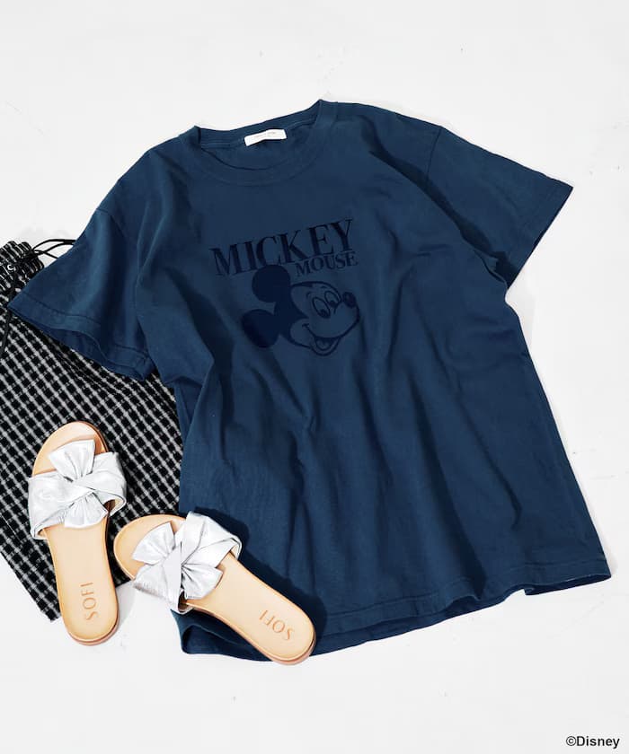 MICKEY MOUSE 植絨T恤