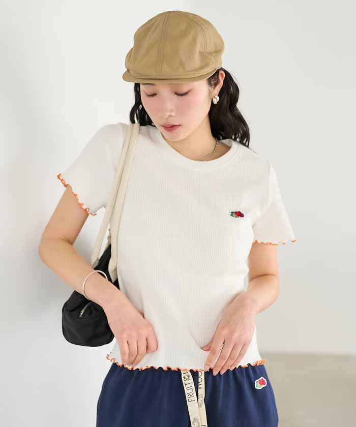 別注配色梅洛羅紋半袖T恤