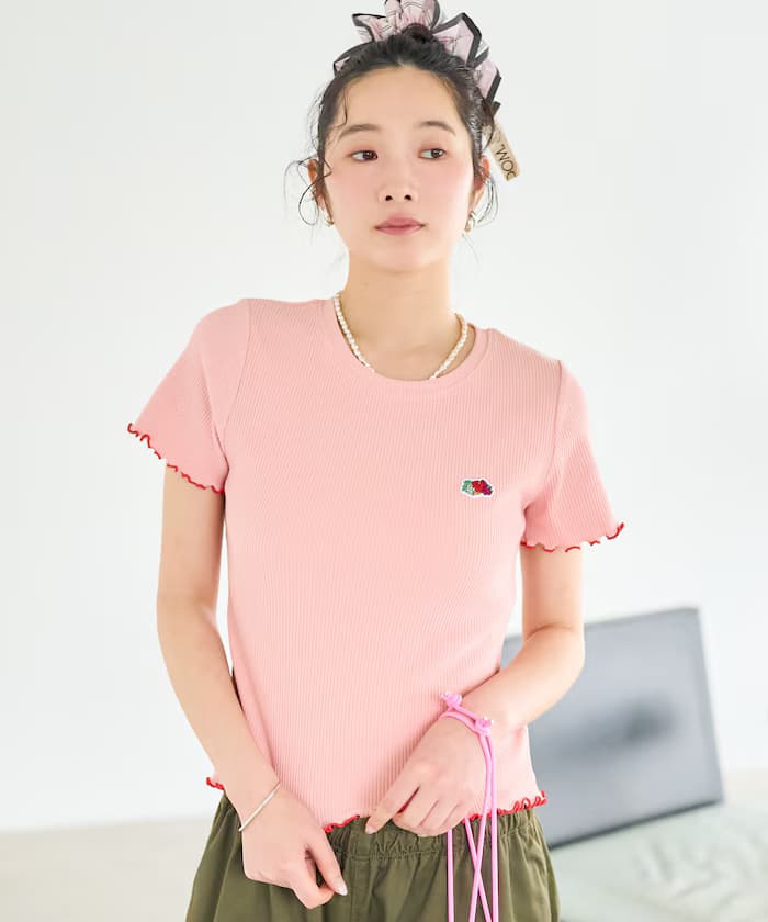 別注配色梅洛羅紋半袖T恤