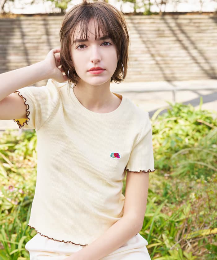 別注配色梅洛羅紋半袖T恤