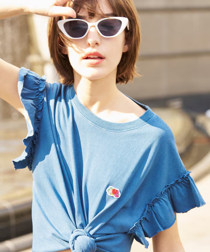 別注 顏料荷葉邊T恤