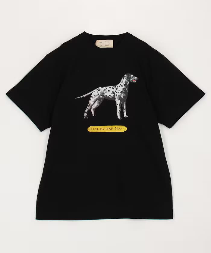 original print tee dalmatian