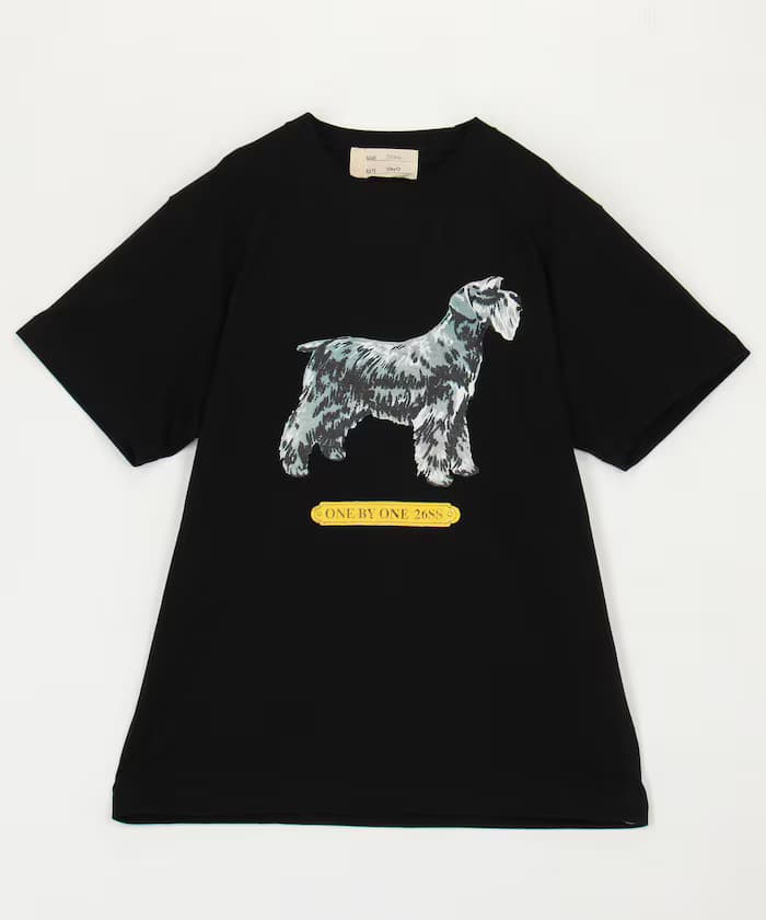 original print tee miniature schnauzer