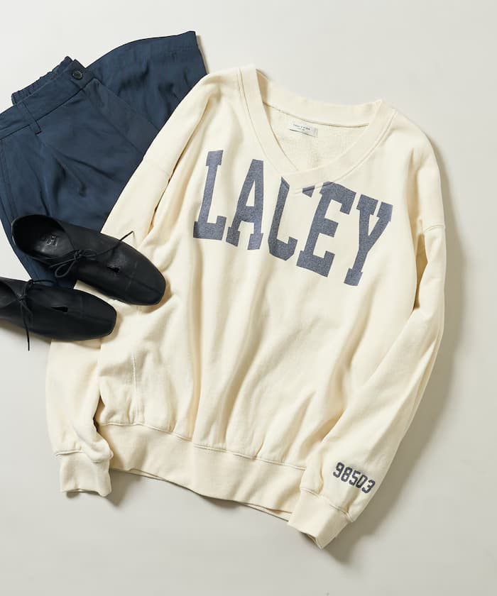 復古V領LOGO衛衣