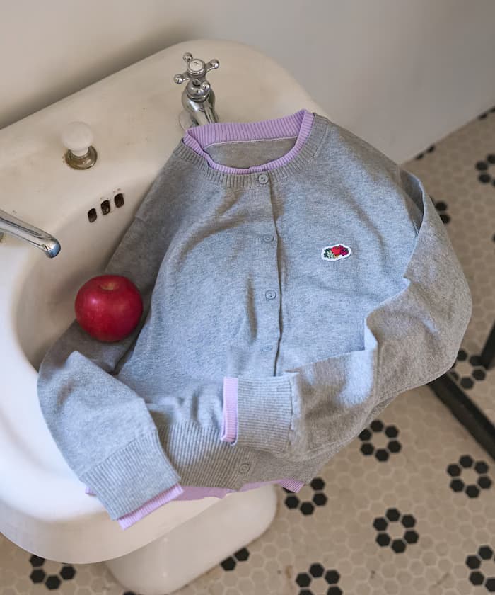 別注配色疊層針織開衫