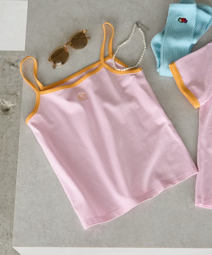 別注配色細肩帶背心