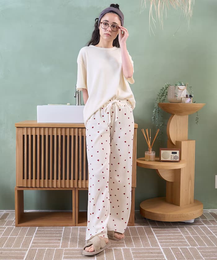 別注 素面T恤愛心褲子 居家服套組
