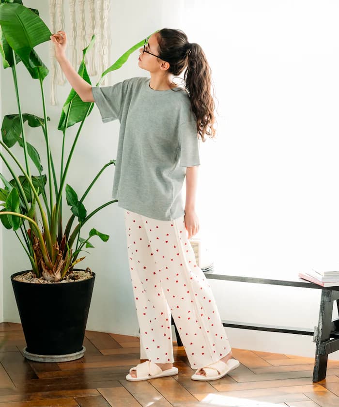 別注 素面T恤愛心褲子 居家服套組