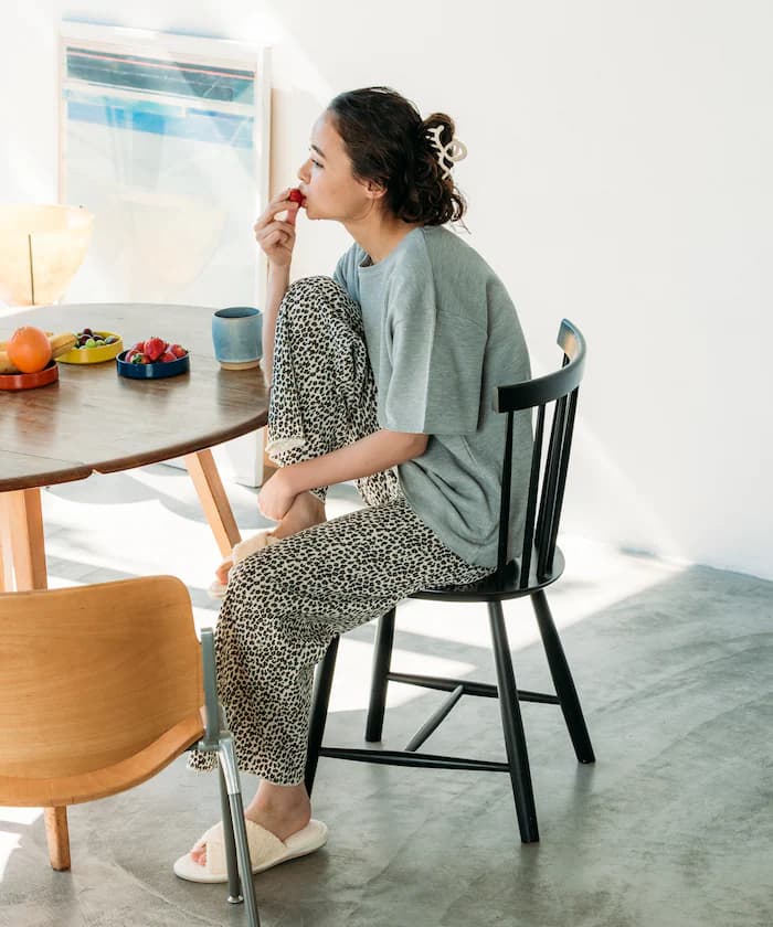 別注素面T恤豹紋長褲居家套組