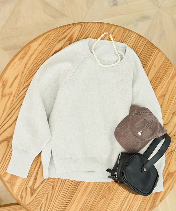 ＜機洗＞衛衣感針織套頭衫