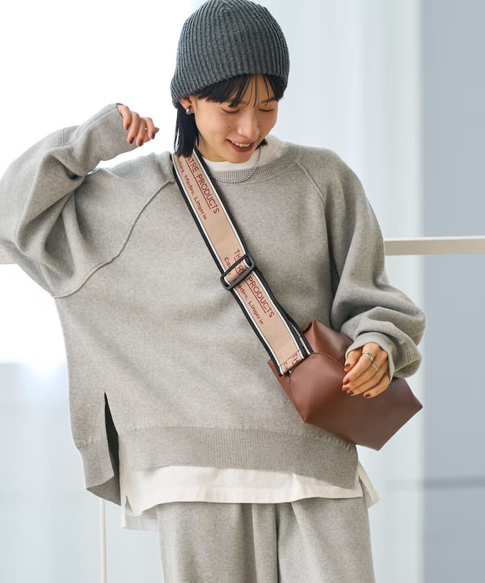 ＜機洗＞衛衣感針織套頭衫