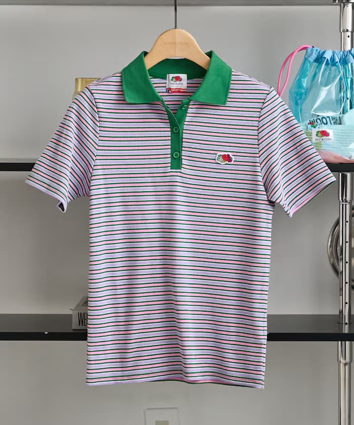 別注 マルチ橫條紋ポロT恤