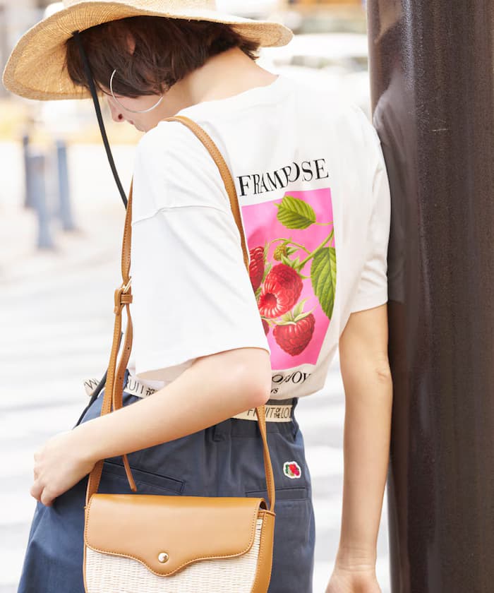 別注樹莓印花寬版T恤