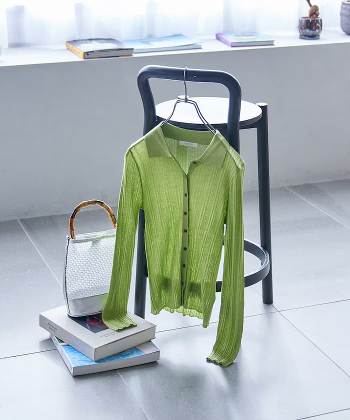 透膚感挺織針織開衫