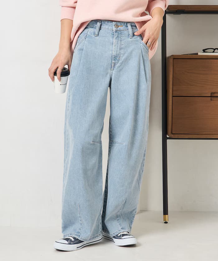 別注 TUCK CURVE 寬版丹寧褲＜可套組搭配＞