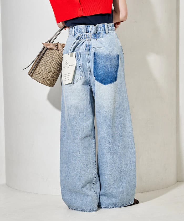 辛奇背收腰丹寧褲