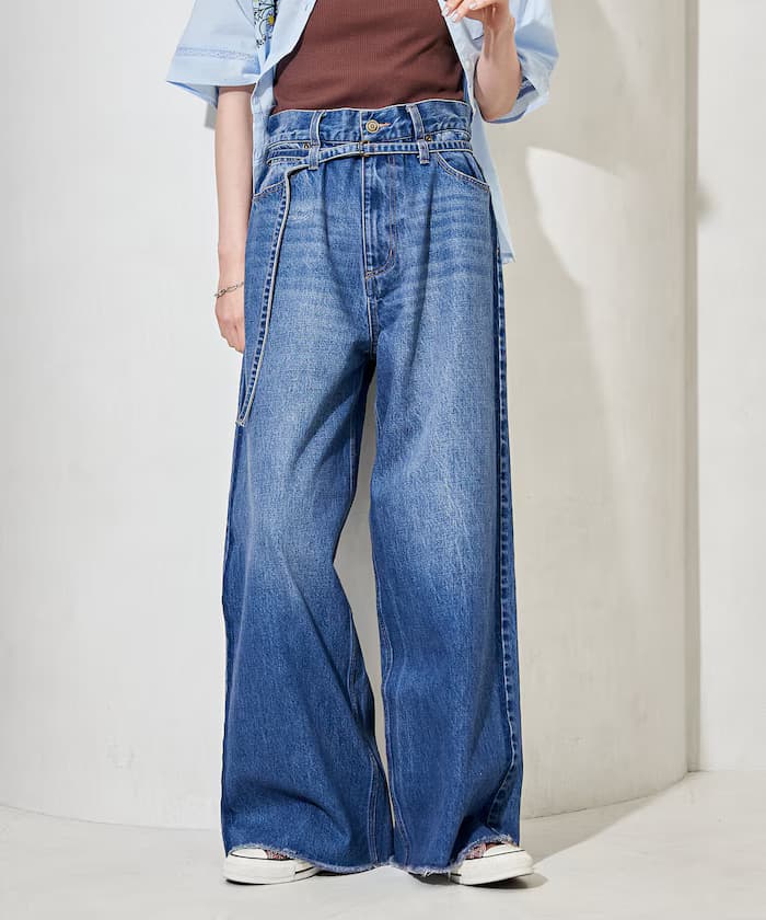 FREAK'S STORE 寬管丹寧褲