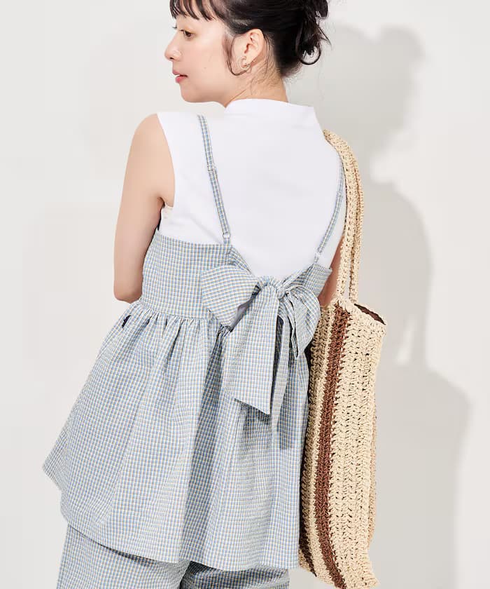 別注 沙克棋盤格 細肩帶套裝