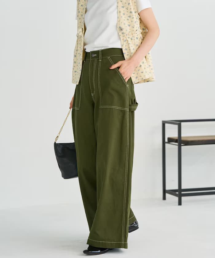 寬版工作褲/棉質寬版工作褲