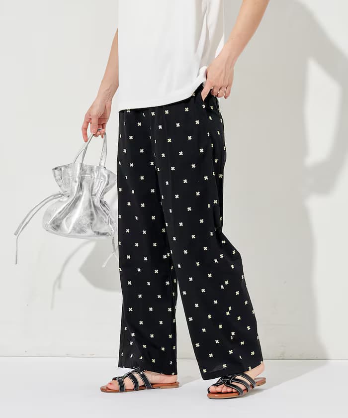 印度滿版刺繡鬆緊褲子＜可搭配套裝＞