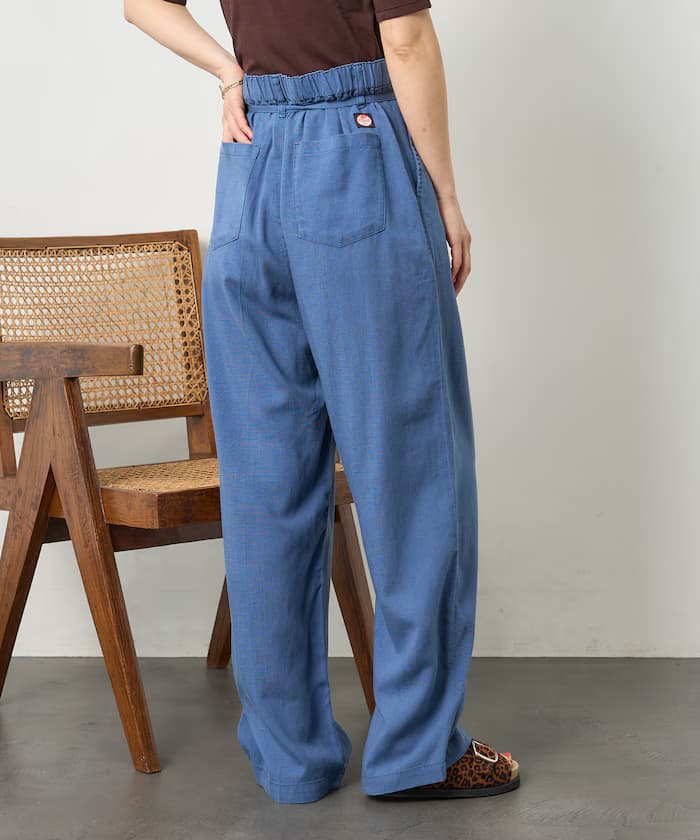 亞麻棉麗紗 紐付鬆緩褲子＜組合搭配對應＞