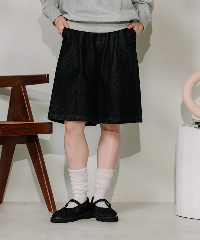 別注紐付打褶半短褲