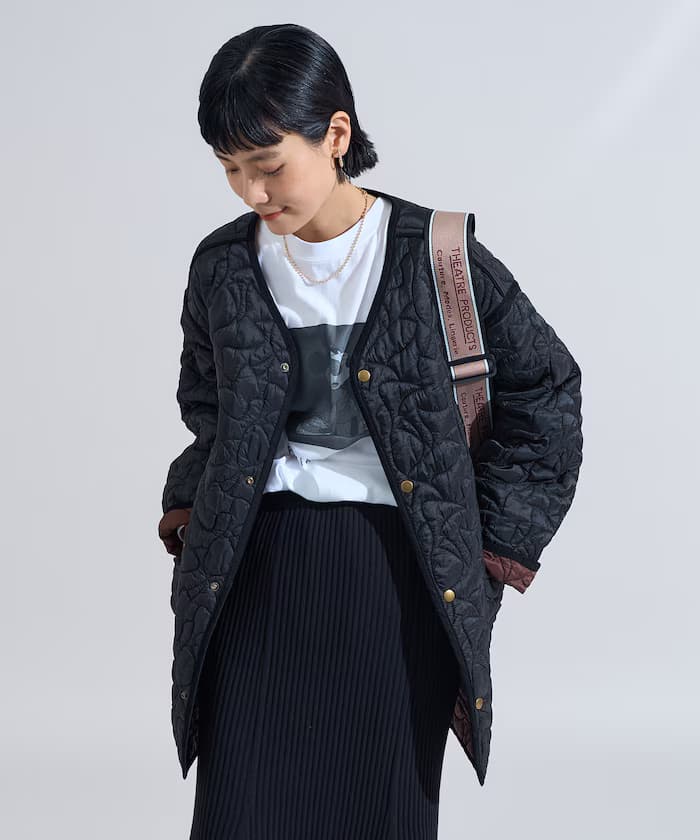 變形縫線 裡配色 絎縫外套/雙面絎縫外套