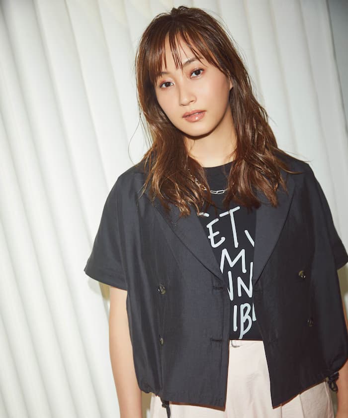 接觸冷感/UVカット A字線 半袖外套＜套裝對應＞