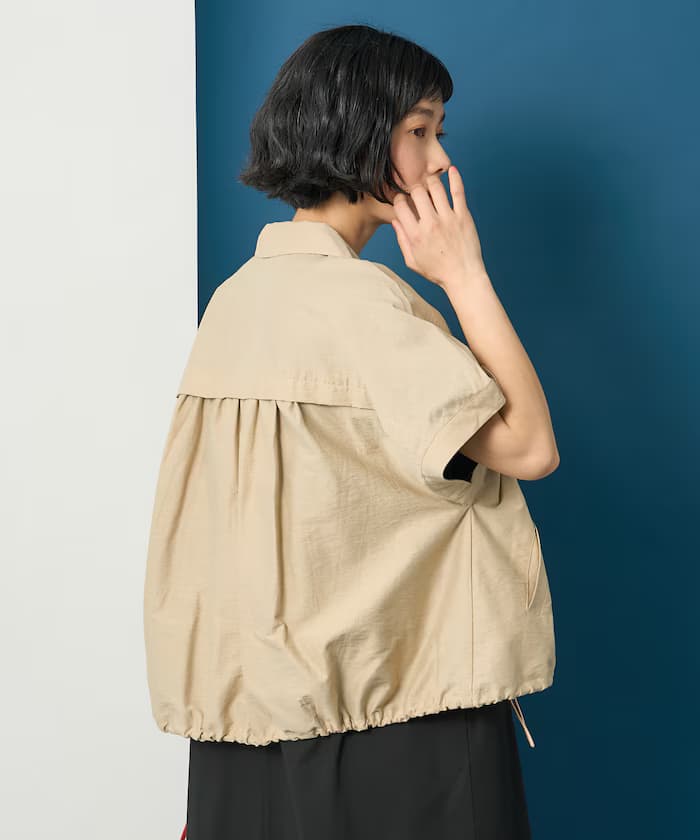 接觸冷感/UVカット A字線 半袖外套＜套裝對應＞