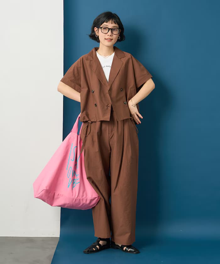 接觸冷感/UVカット A字線 半袖外套＜套裝對應＞