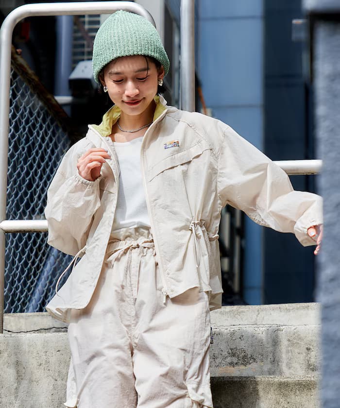 Super Light Nylon 配色拉鏈連帽衫＜套組對應款＞