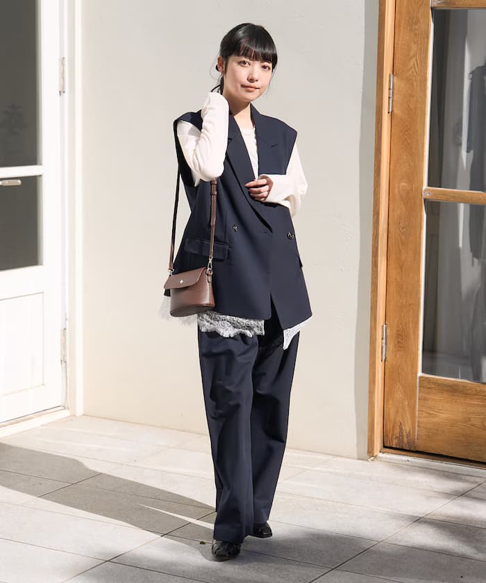 蕾絲付背心＜套裝對應＞/正式場合/典禮