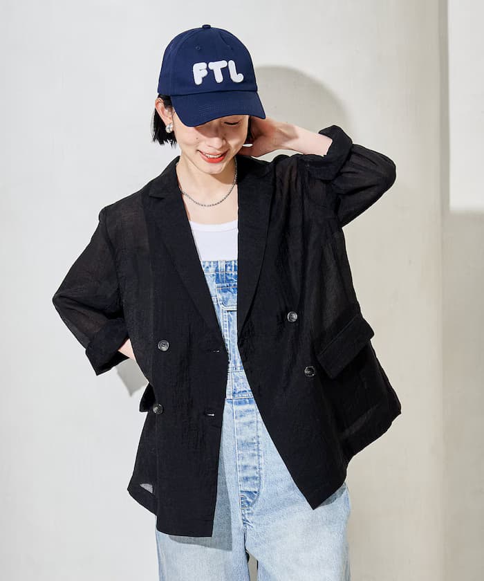 薄紗雙排釦外套