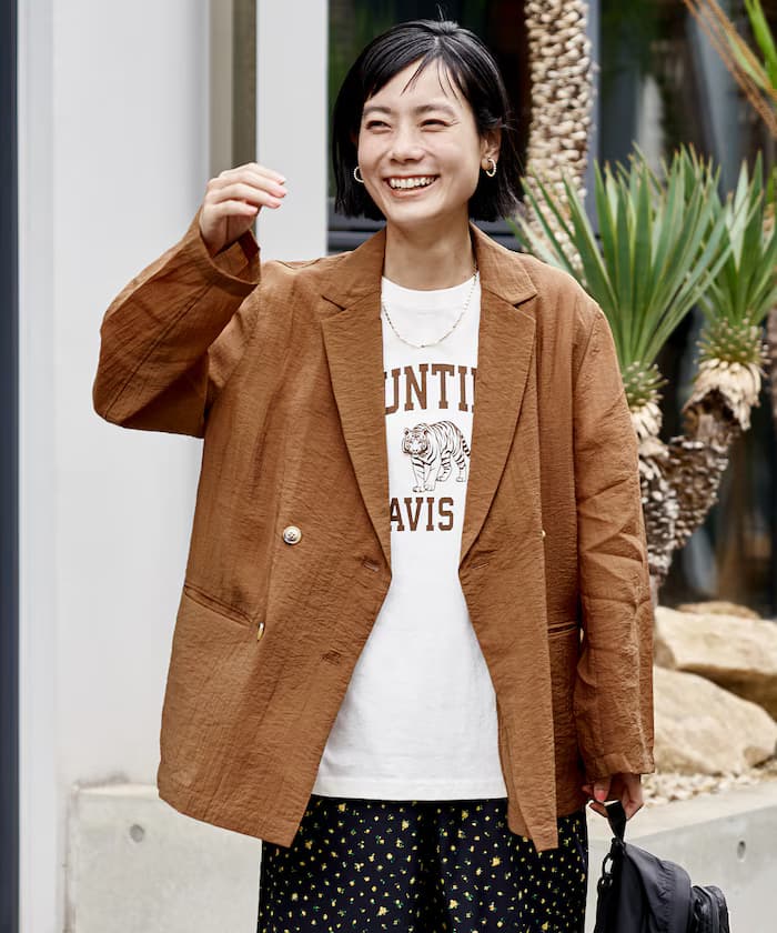 薄紗雙排釦外套