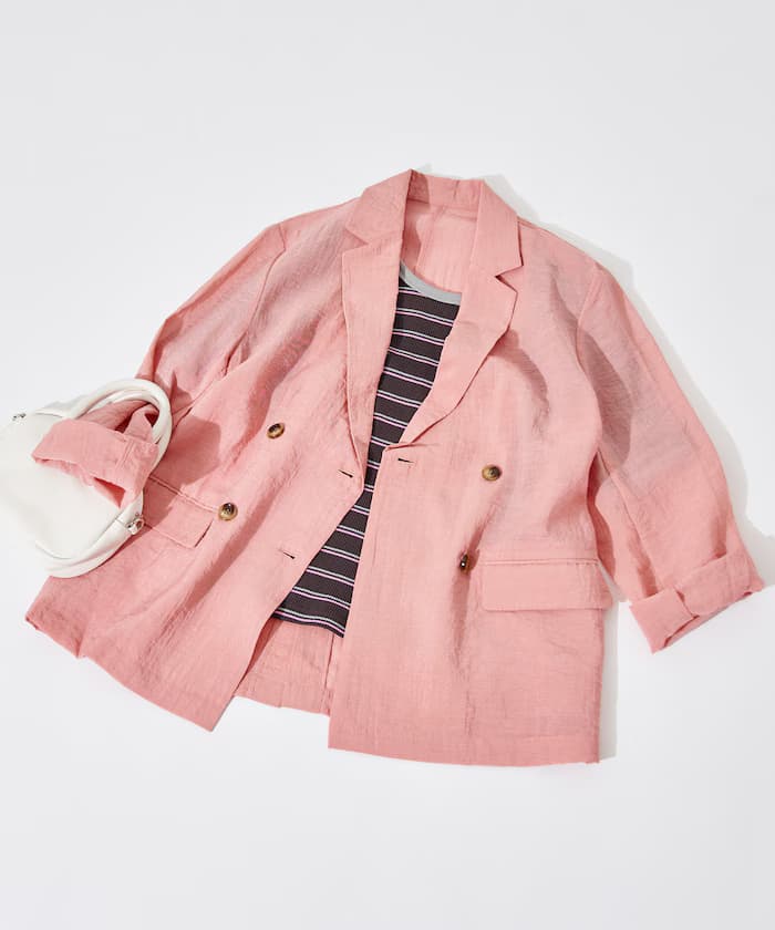 薄紗雙排釦外套