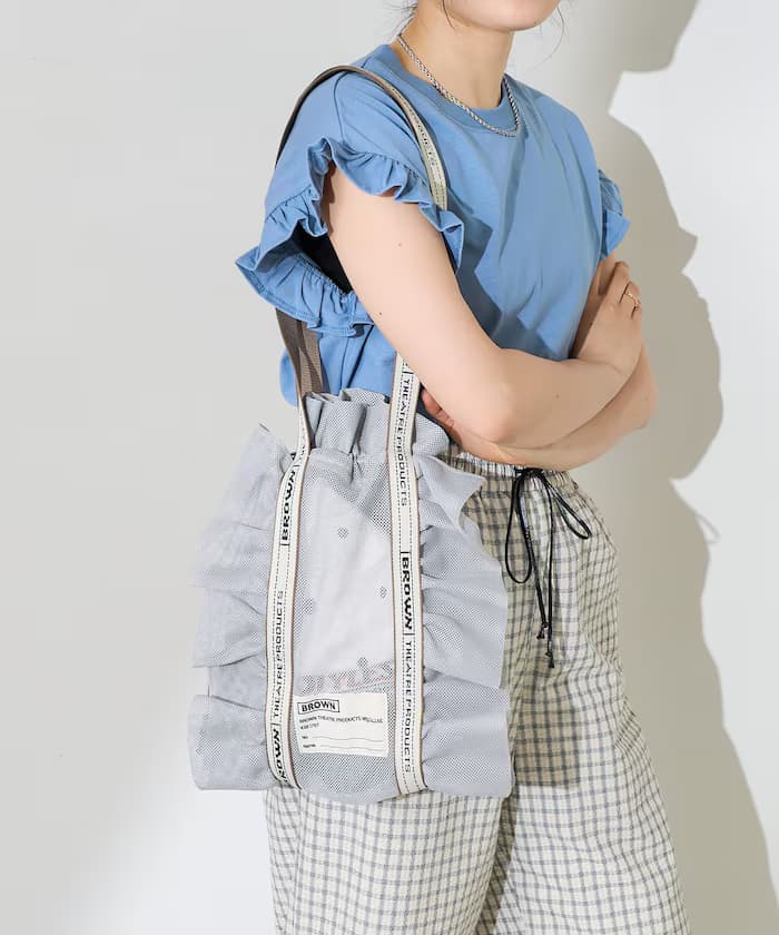 別注 網眼荷葉邊鞋類包