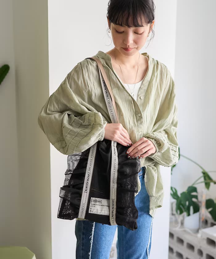 別注 網眼荷葉邊鞋類包